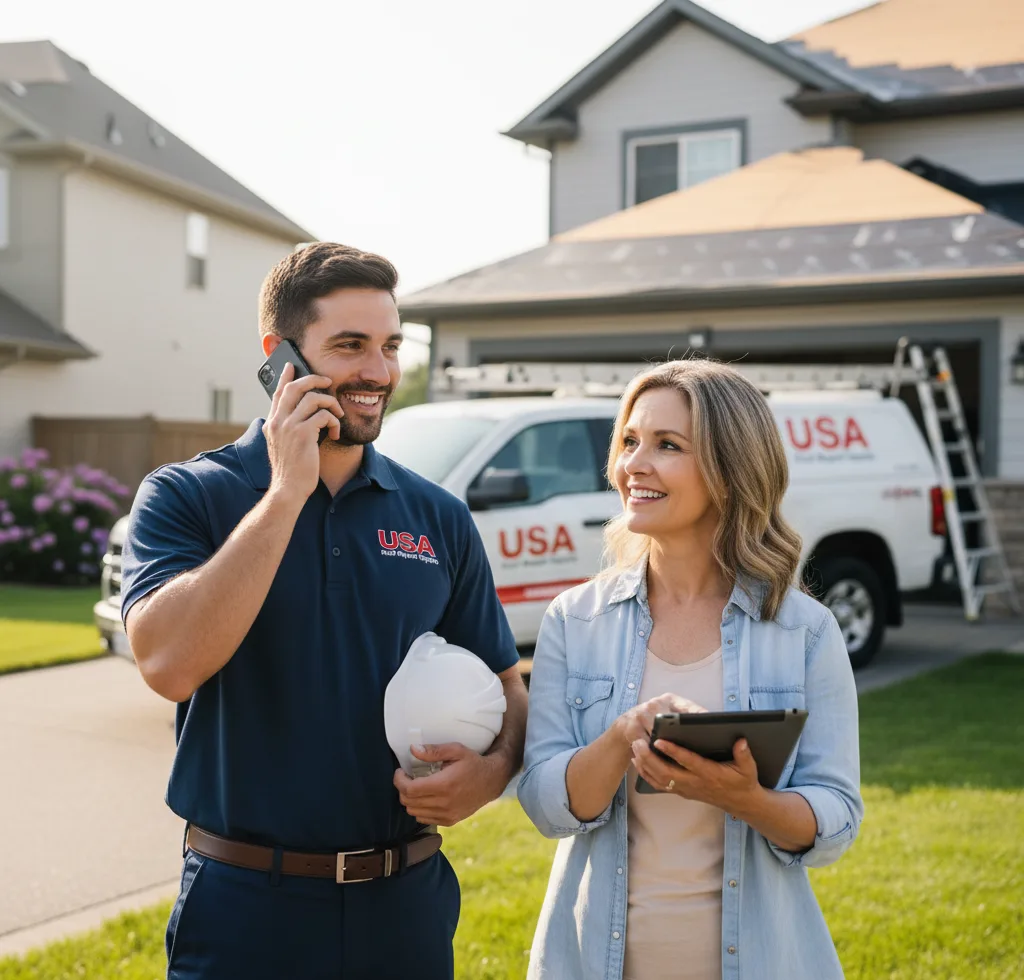 USA Roof Repair Experts customer support in Townville
